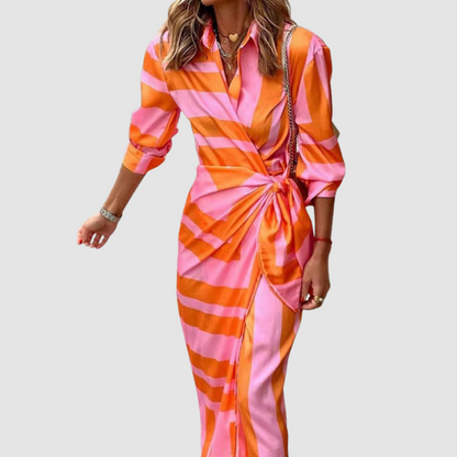 Cecilia™ Abito elegante di Righe