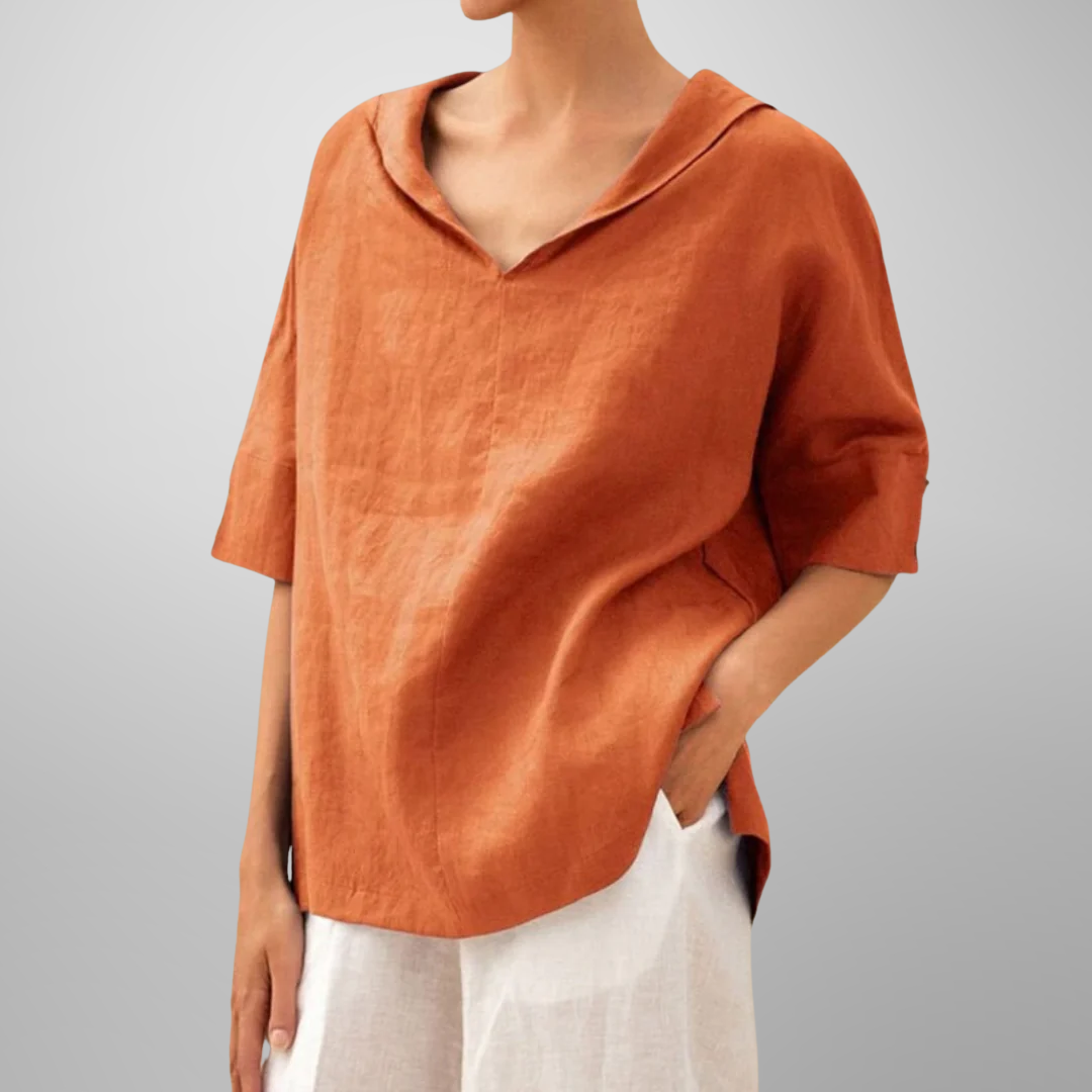 Molly – Top V-Neck con Collo Rilassato