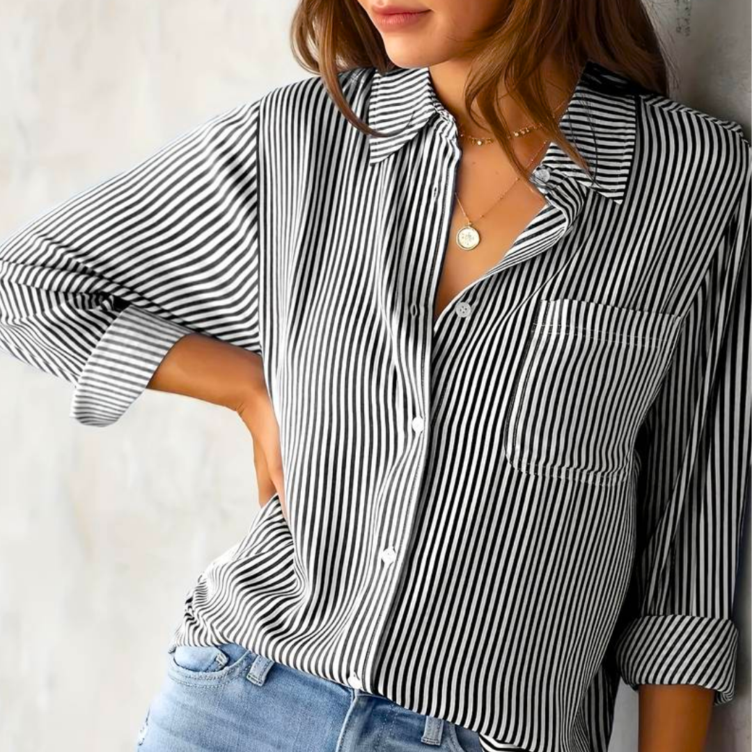 Blusa a Righe Casual per Donne