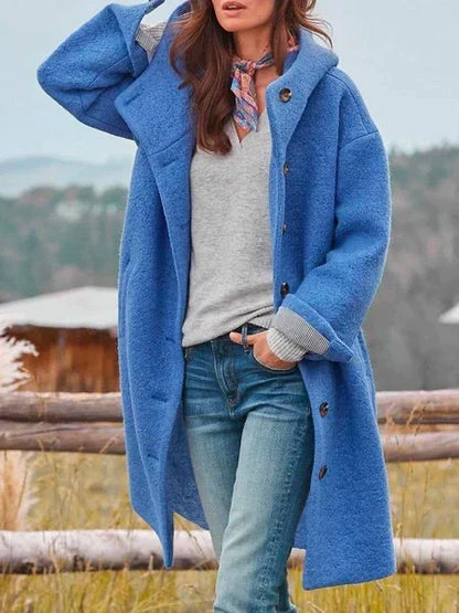 Jacinthe - Elegante Cappotto a maniche lunghe con bottoni