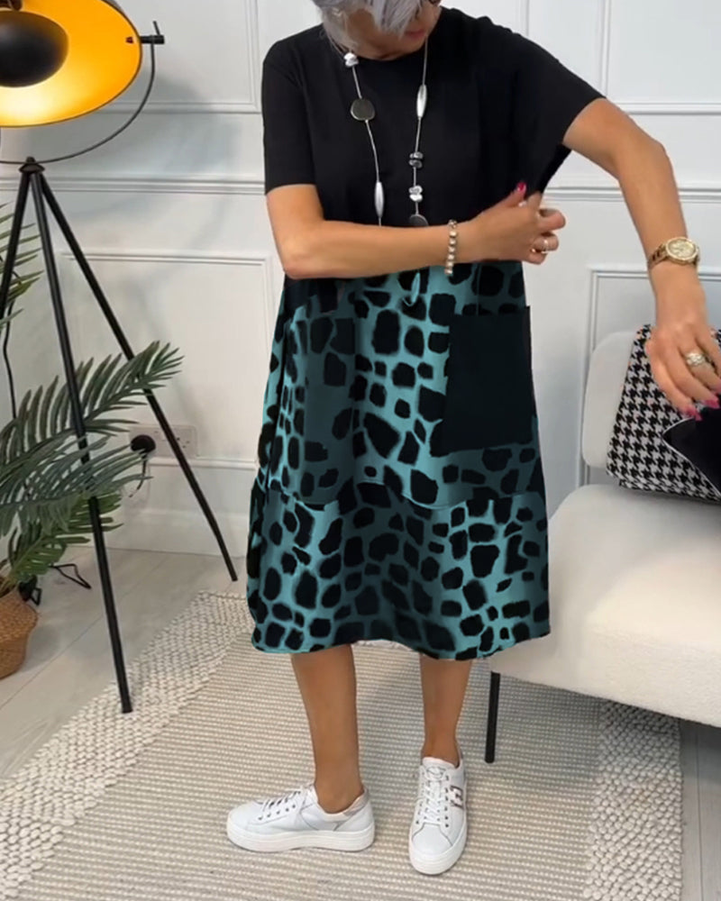 Olivia | Abito Casual Stampato con tasche