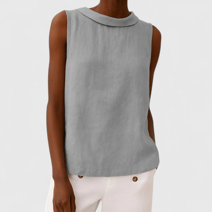 Anastine | Top elegante con Collo Enrollado