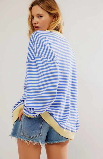 LINDA - MAGLIONE OVERSIZE A RIGHE