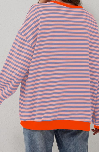 MIKAELA – MAGLIONE A RIGHE RILASSATO