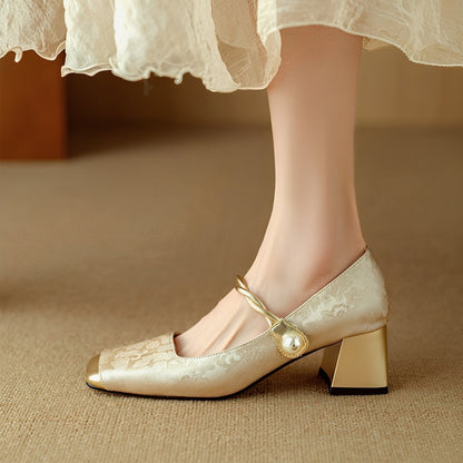 Rhonda - Elegantle scarpe con tacco bloque da donna