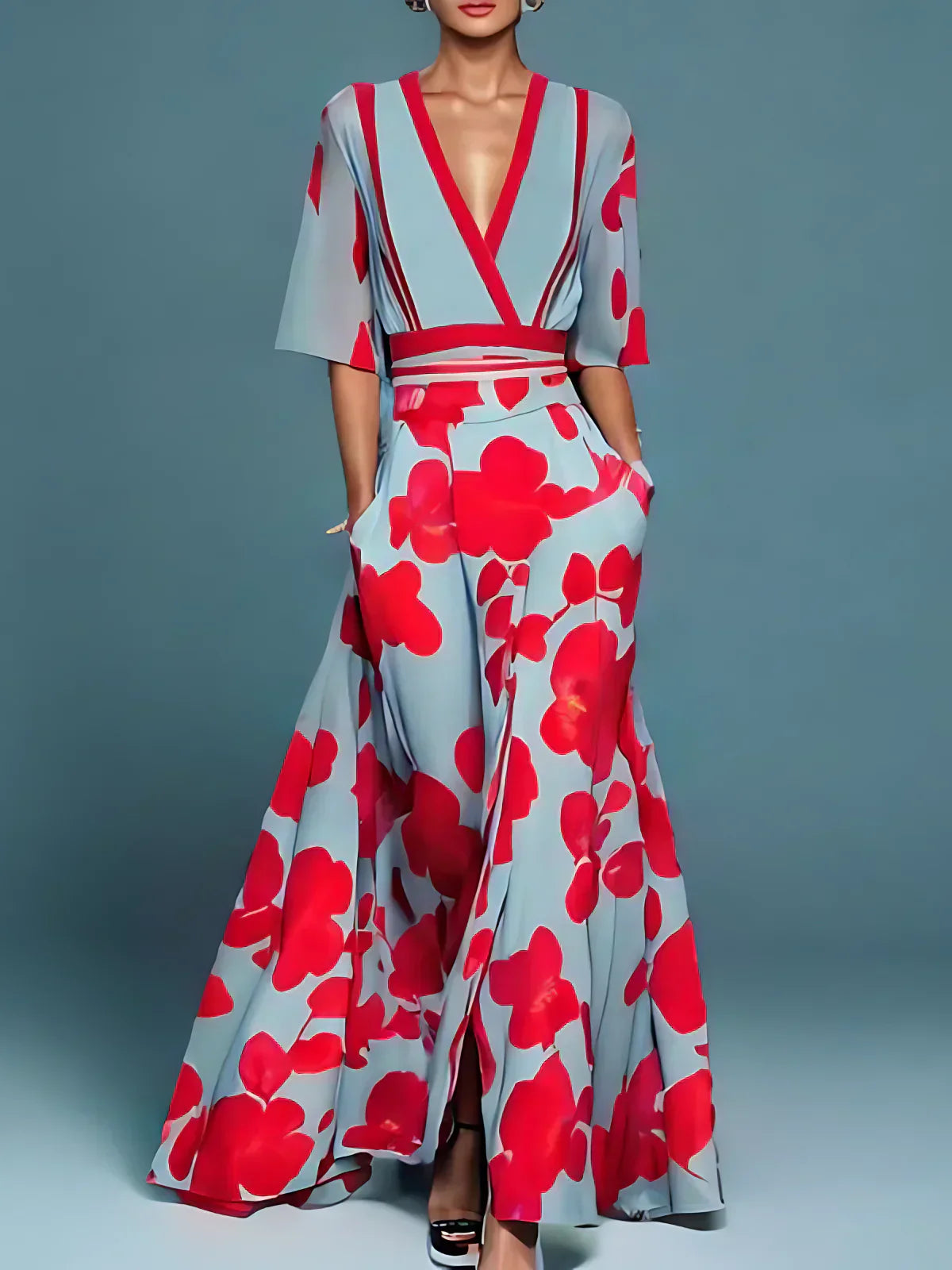 Evie - Abito elegante con Fantasia floreale