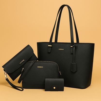 Ashby | Set borsa a mano e tracolla di pelle versatile di 3 Pezzi