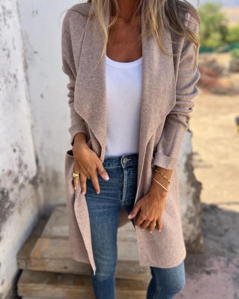 EIGONA - GIACCA IN MAGLIA CASUAL CON REVERS