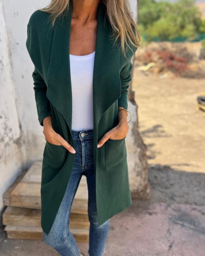 EIGONA - GIACCA DI CARDIGAN CASUAL CON REVERS