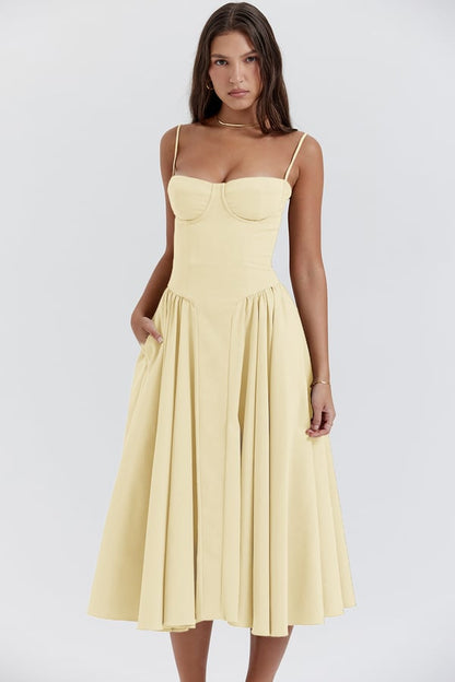 Elara | Abito con spalline con corsetto