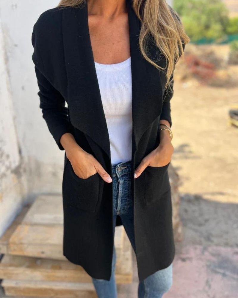 EIGONA - GIACCA DI CARDIGAN CASUAL CON REVERS