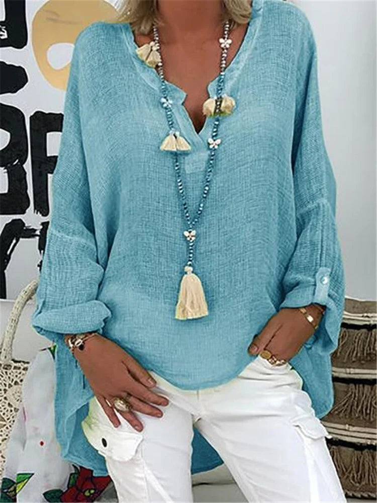 Caelina - Camicia Basic a maniche lunghe