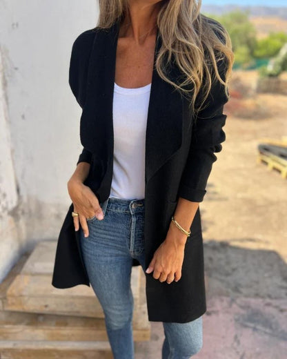 EIGONA - GIACCA IN MAGLIA CASUAL CON REVERS