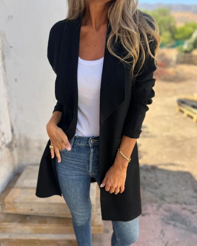 EIGONA - GIACCA DI CARDIGAN CASUAL CON REVERS