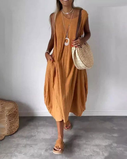 BLOME - Abito Midi boho senza maniche