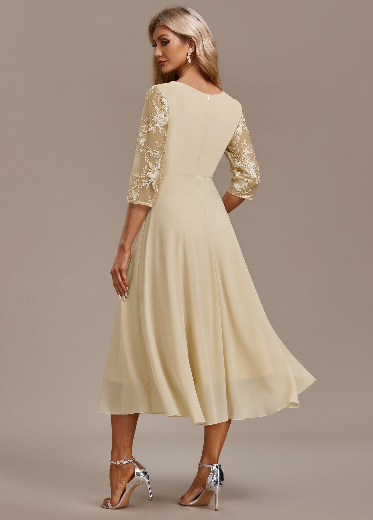 ANDREA – ABITO ELEGANTE in chiffon FLOREALE