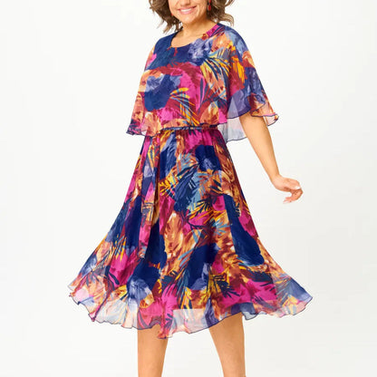 AYALA | ABITO DI CHIFFON COMODO TAGLIA PLUS