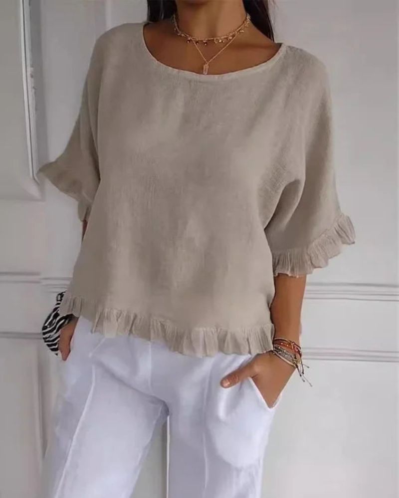 NABILA - CAMICIA DI LINO STILOSA