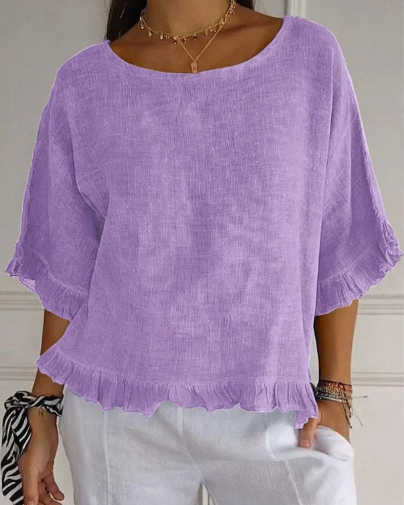 NABILA - CAMICIA DI LINO STILOSA