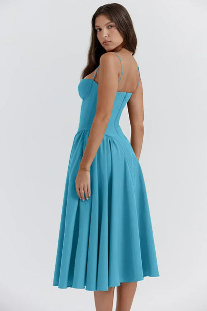 Elara | Abito con spalline con corsetto