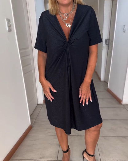 Michelle | Abito Casual Arrugado con scollo a V