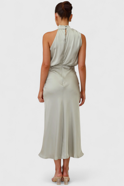 Rina Abito elegante di Collo halter Drappeggiato