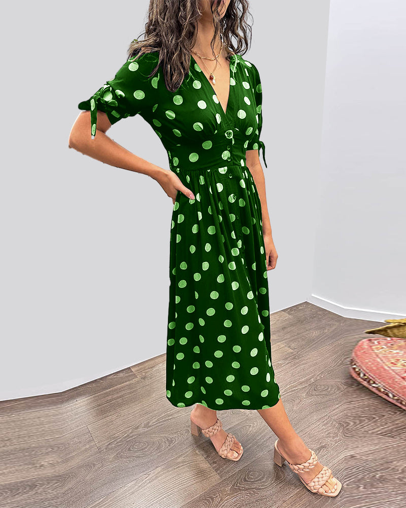 Maria | Abito di Pois con bottoni