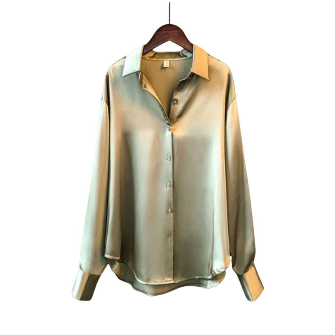 CAMICIA LARGA IN SATIN EDEN