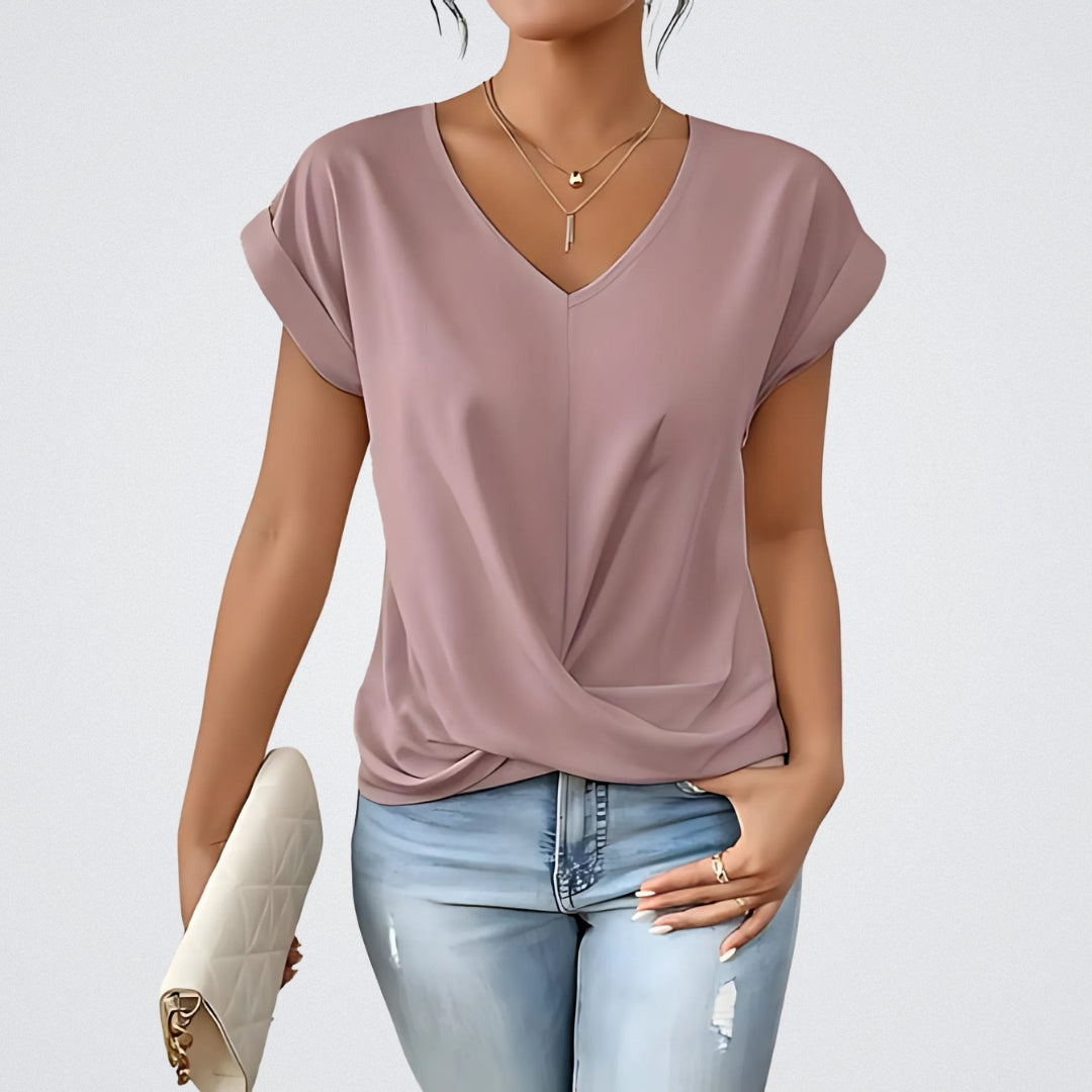 Maia – Top Anudado con scollo a V