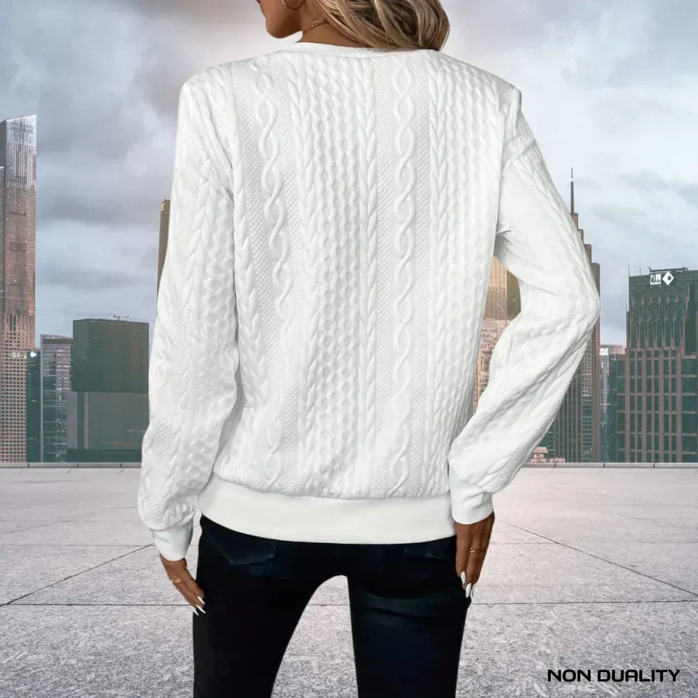 Gina - Maglione con zip con Cappuccio non-dualità