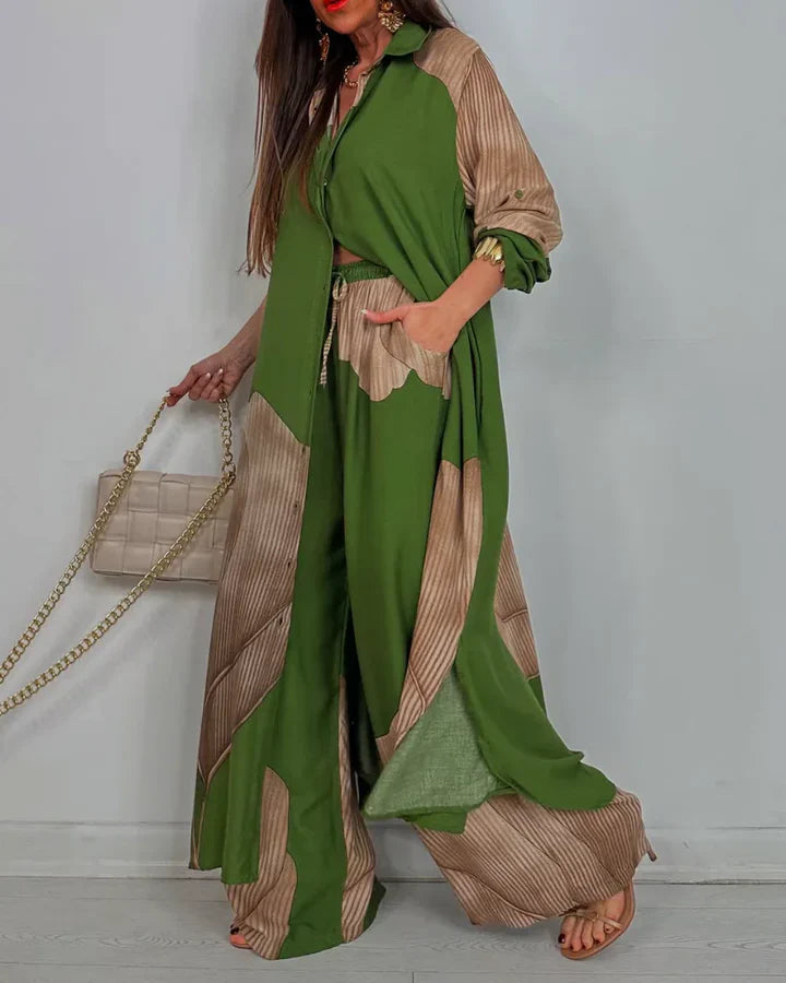 AMARA – SET DUE PEZZI CON TESSUTO ELEGANTE