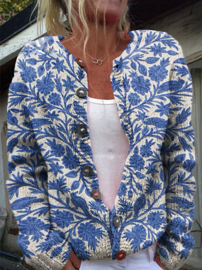LILA | Cardigan di Fantasia Floreale