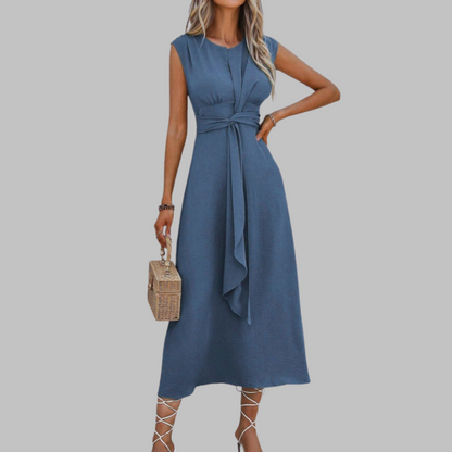 Abito lungo Elegante Senza maniche Collo rotondo - Abito maxi Chic per donna