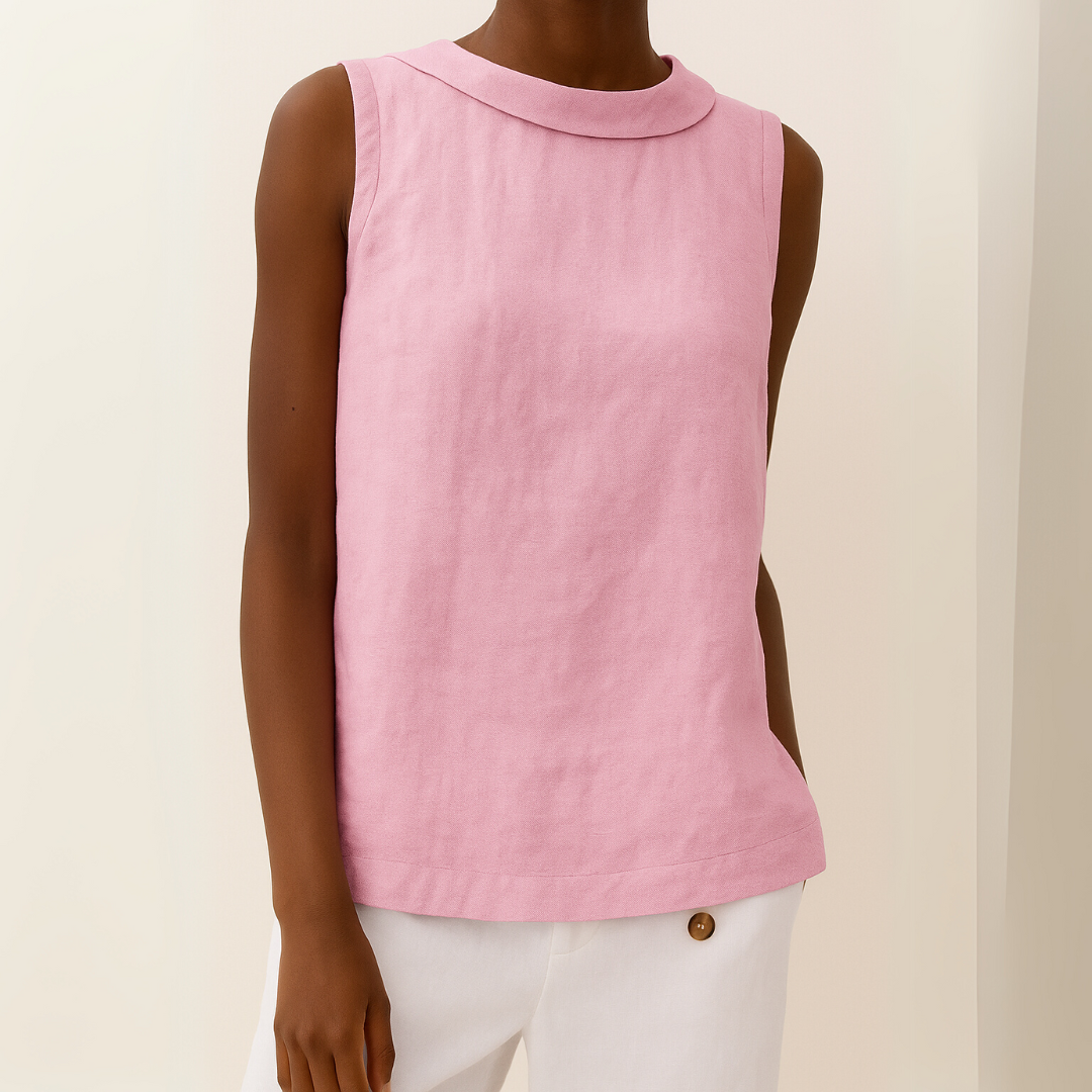 BLUSA IN LINO SENZA MANICHE DAJA