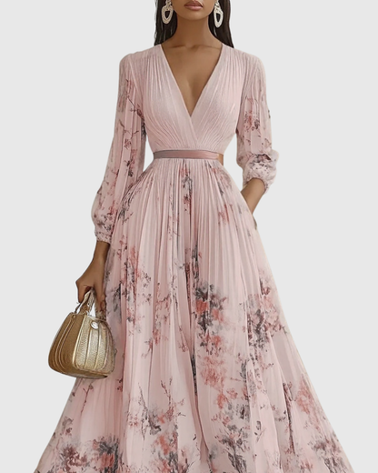 Abito Longue Plissée Élégante Rowella - Maxi Abito Fluido donna