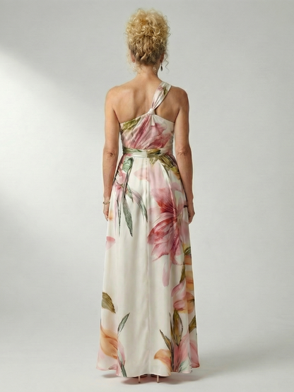 Amiel | Abito maxi Floreale Leggero - Taglio Americano Senza maniche