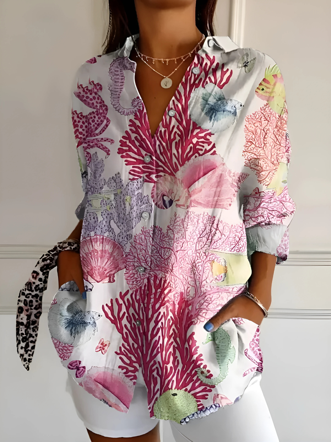 Yllona – Blusa Rilassata con bottoni
