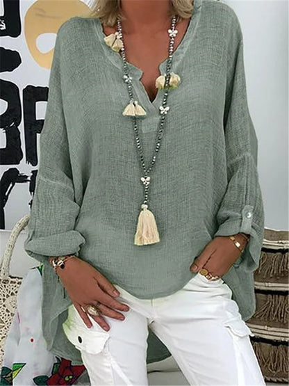 Caelina - Camicia Basic a maniche lunghe