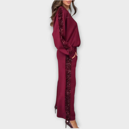 Set Lounge con Bordes di Lentejuelas
