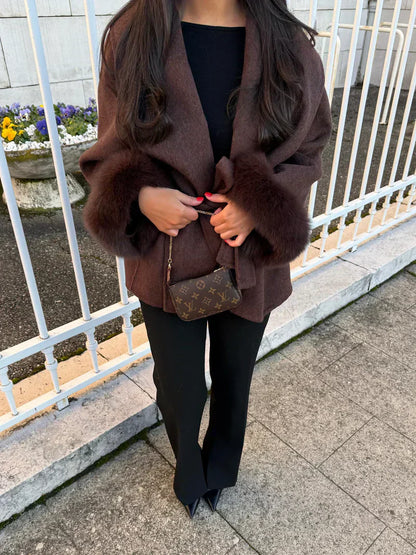 NORIDALE - CAPPOTTO ELEGANTE DI VELUR SARTORIALE