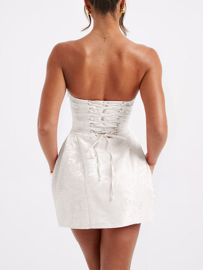 Abito mini Jacquard con Nudo Amelia