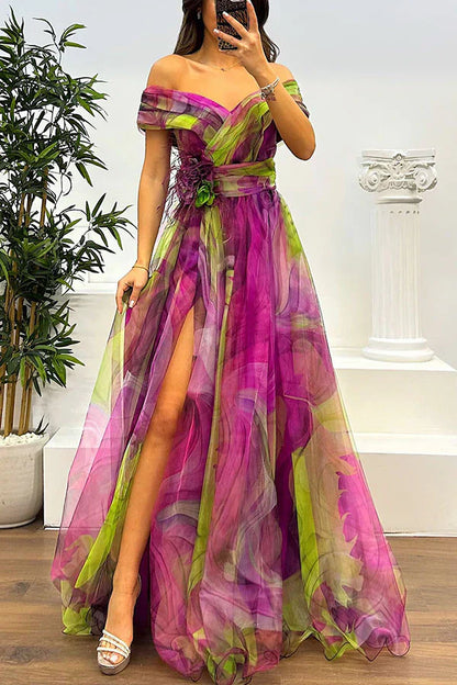 Aurora | Impresionante Abito maxi Off-Shoulder