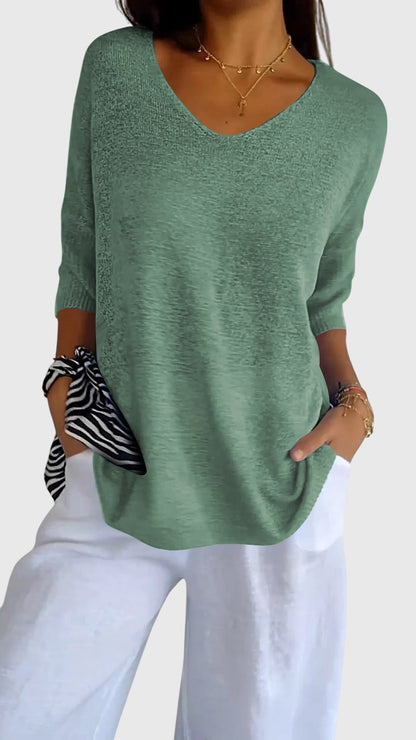 Cassandra™ | Top elegante di collo a V