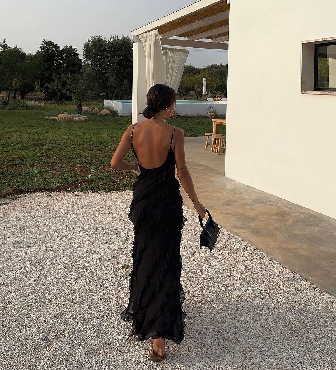 Zara - Abito maxi con volant