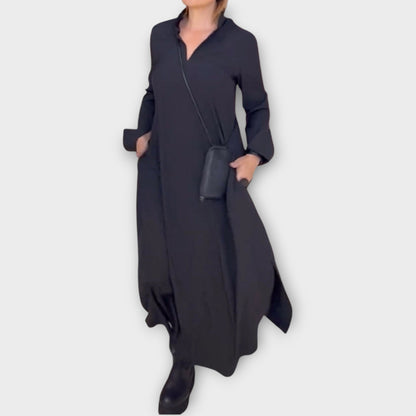 Abito Maxi con Collo Rilassato