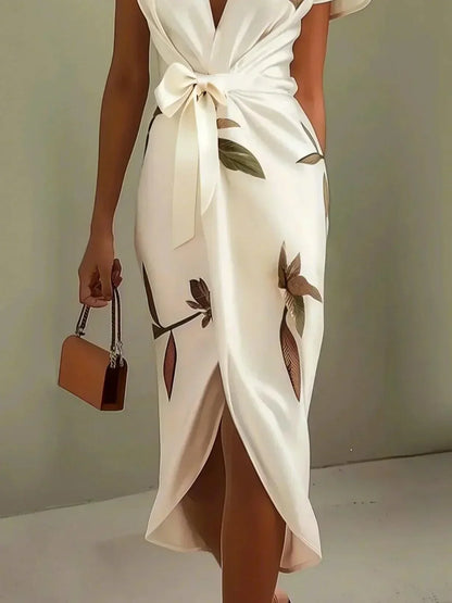 Elin™ | Abito avvolgente elegante con stampa floreale