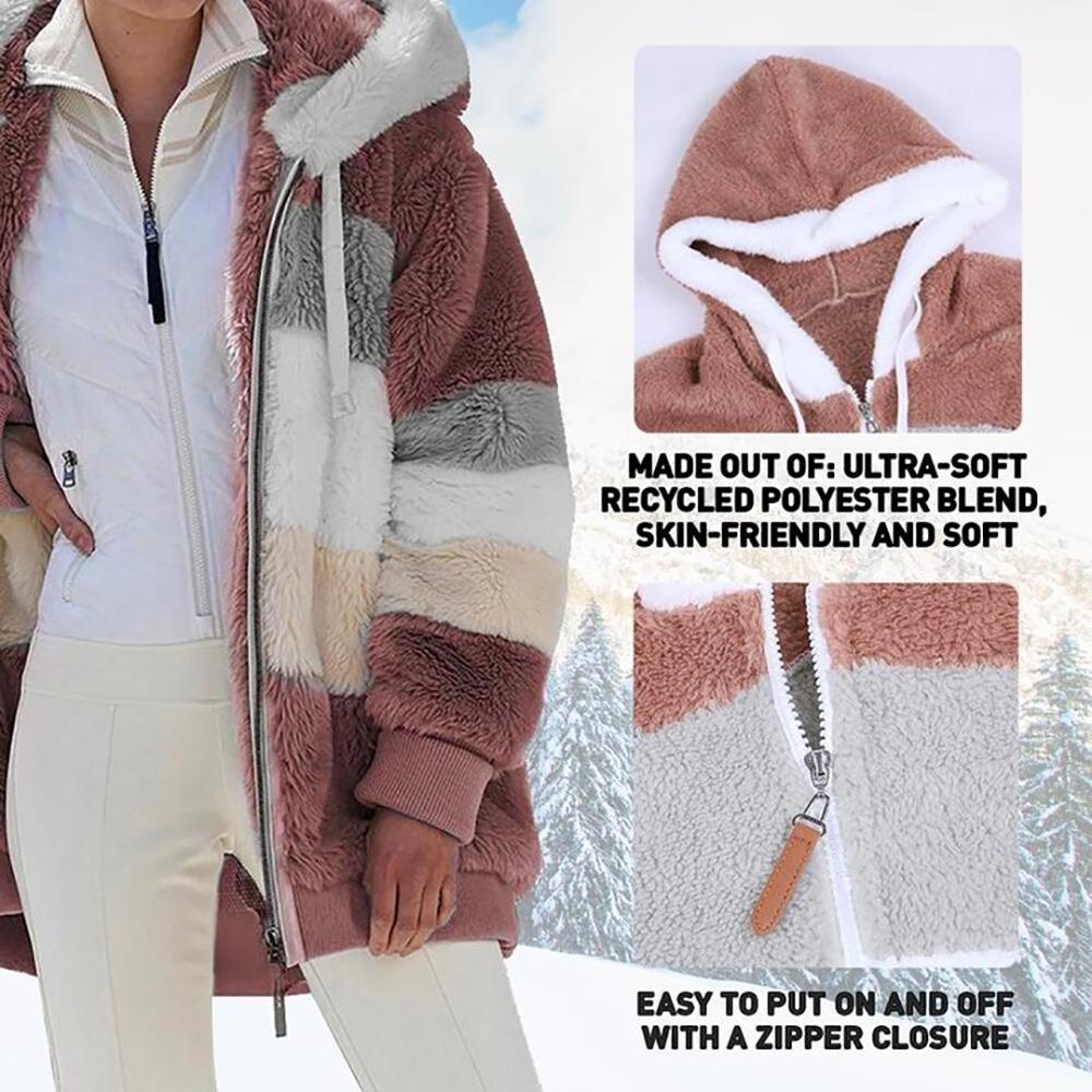 KAREN | Cappotto con cappuccio Oversize di Pelle Morbido e Calda