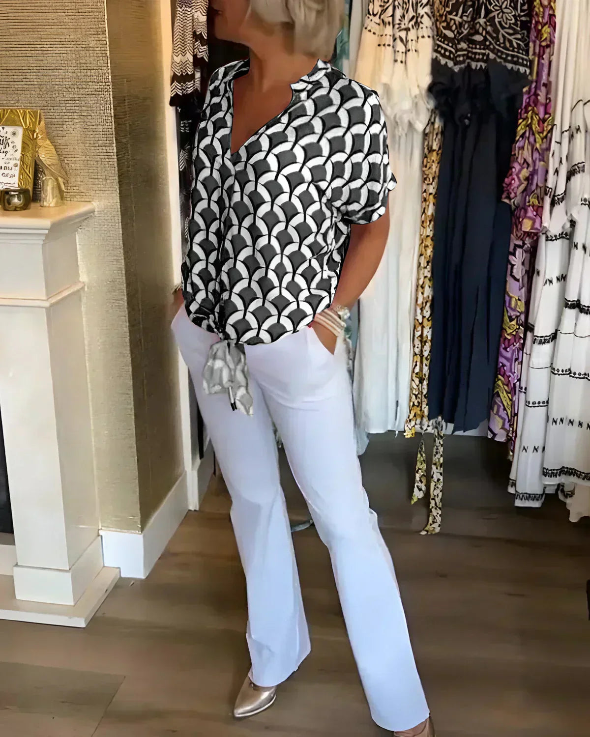BLUSA STAMPATA ELEGANTE SOLVEIG