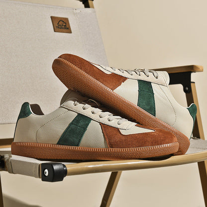 Irene - Sneakers eleganti in pelle e lona per donna
