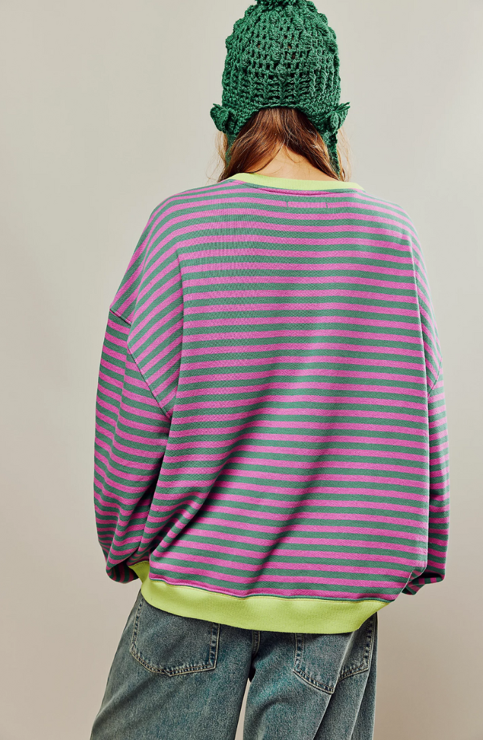 MIKAELA – MAGLIONE A RIGHE RILASSATO